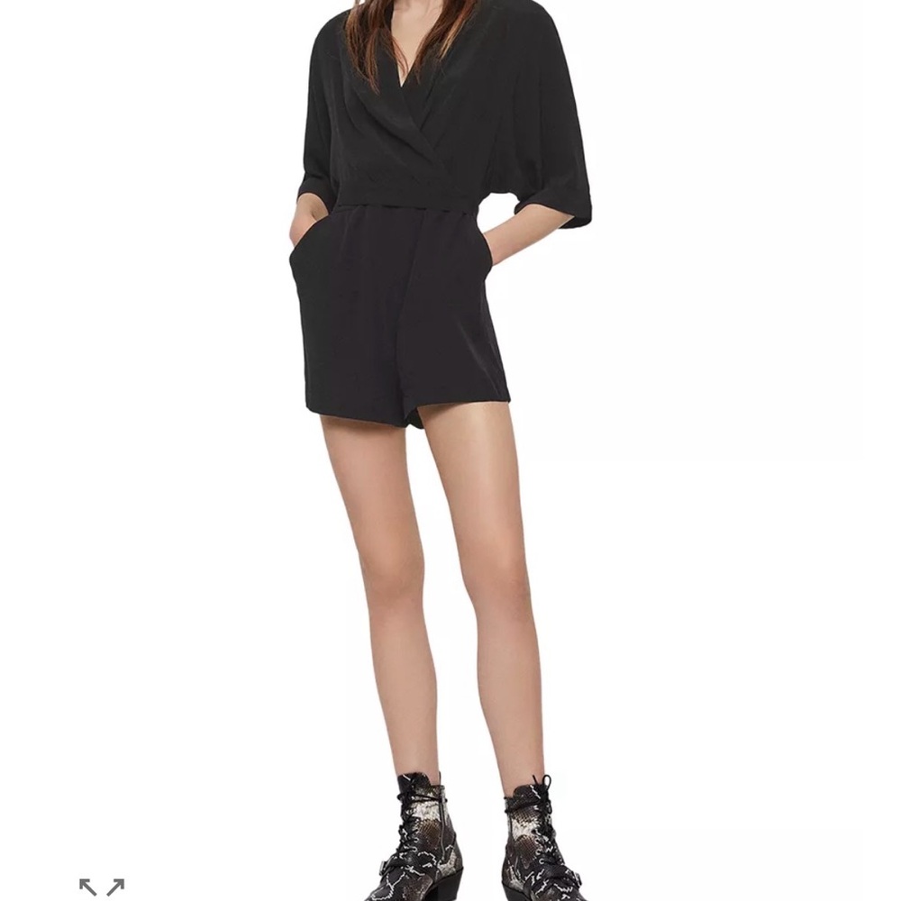 All Saints Laurel Crossover Romper black size M